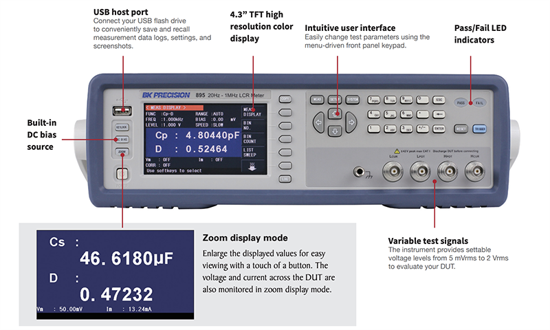 Models 894895 500khz1mhz Precision Lcr Meters Bandk Mouser